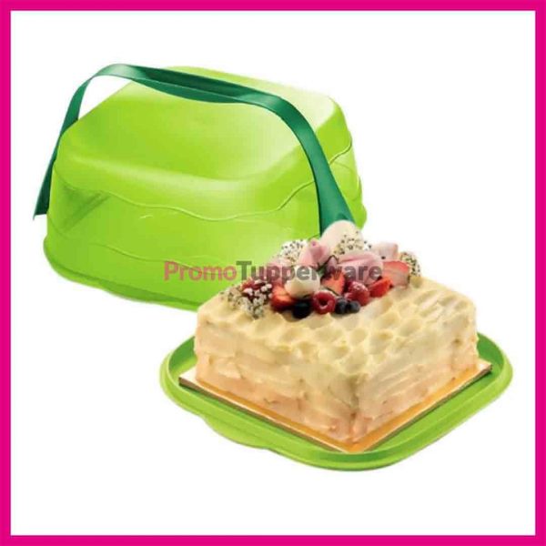 Cake Taker Square Hijau Tupperware