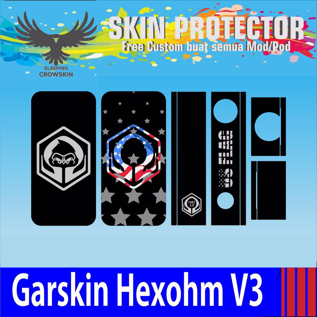 Premium Garskin/Stiker Hexohm V3 Anodized Custom & Bayar Ditempat