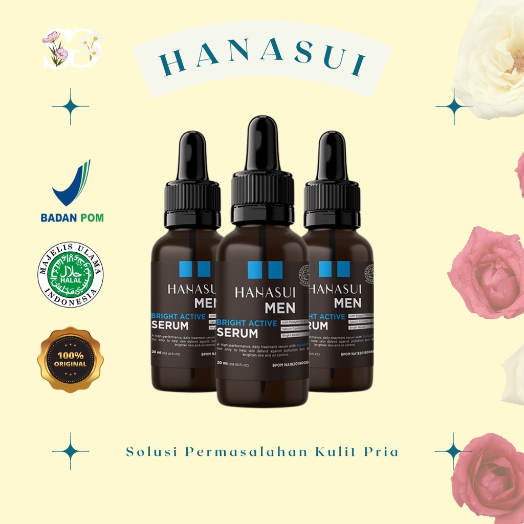 HANASUI Men Bright Active Serum 20ml | (100% ORIGINAL & BPOM)