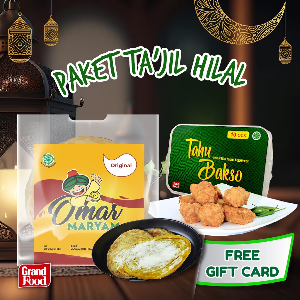 Paket Ta'jil HILAL (Paket 2 Produk) Roti Maryam Besar, Donat Kentang, sosis solo, Kebab Kids, sosis solo