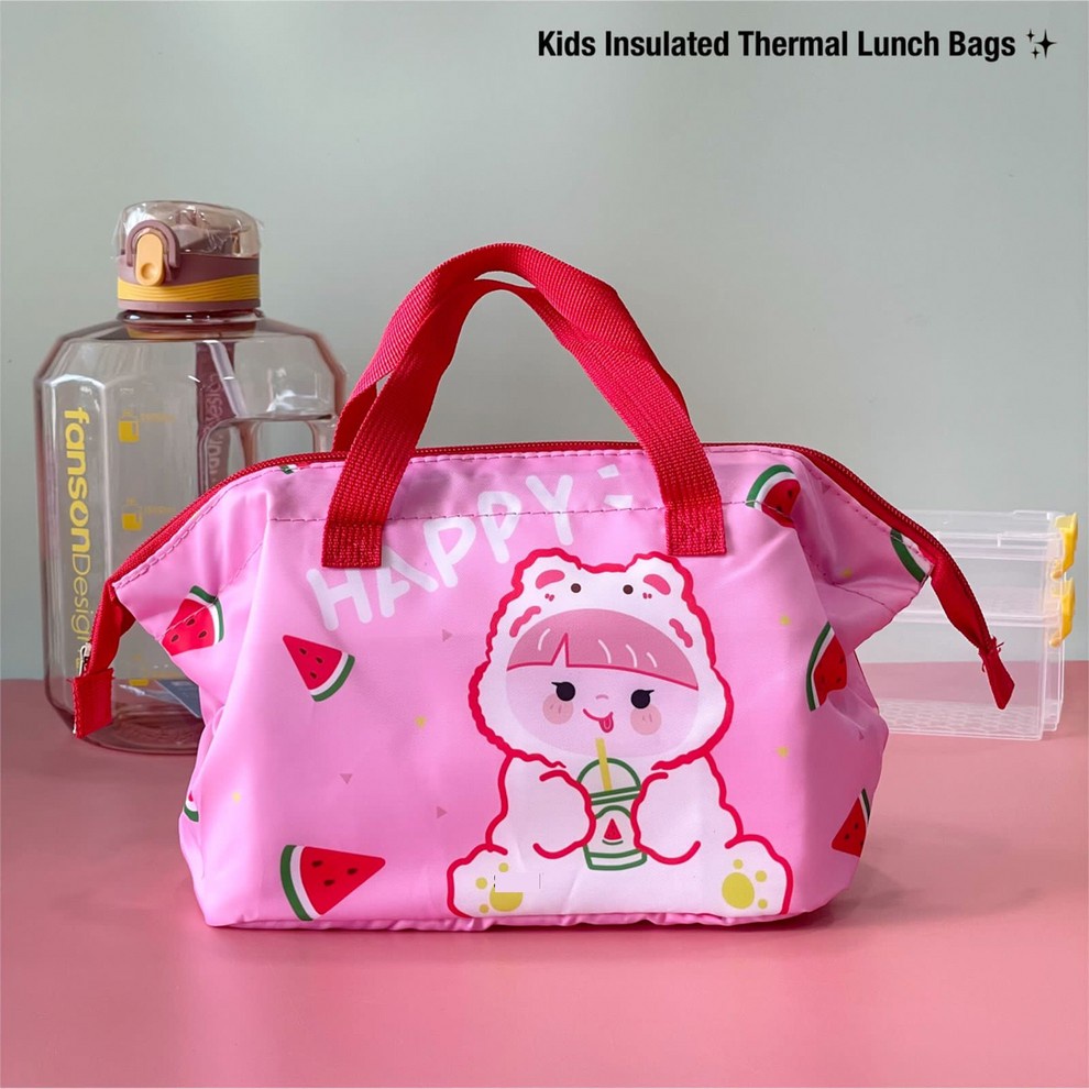 Tas Bekal lunch bag foil keep cool / keep warm cute fancy dika lucu tas tenteng