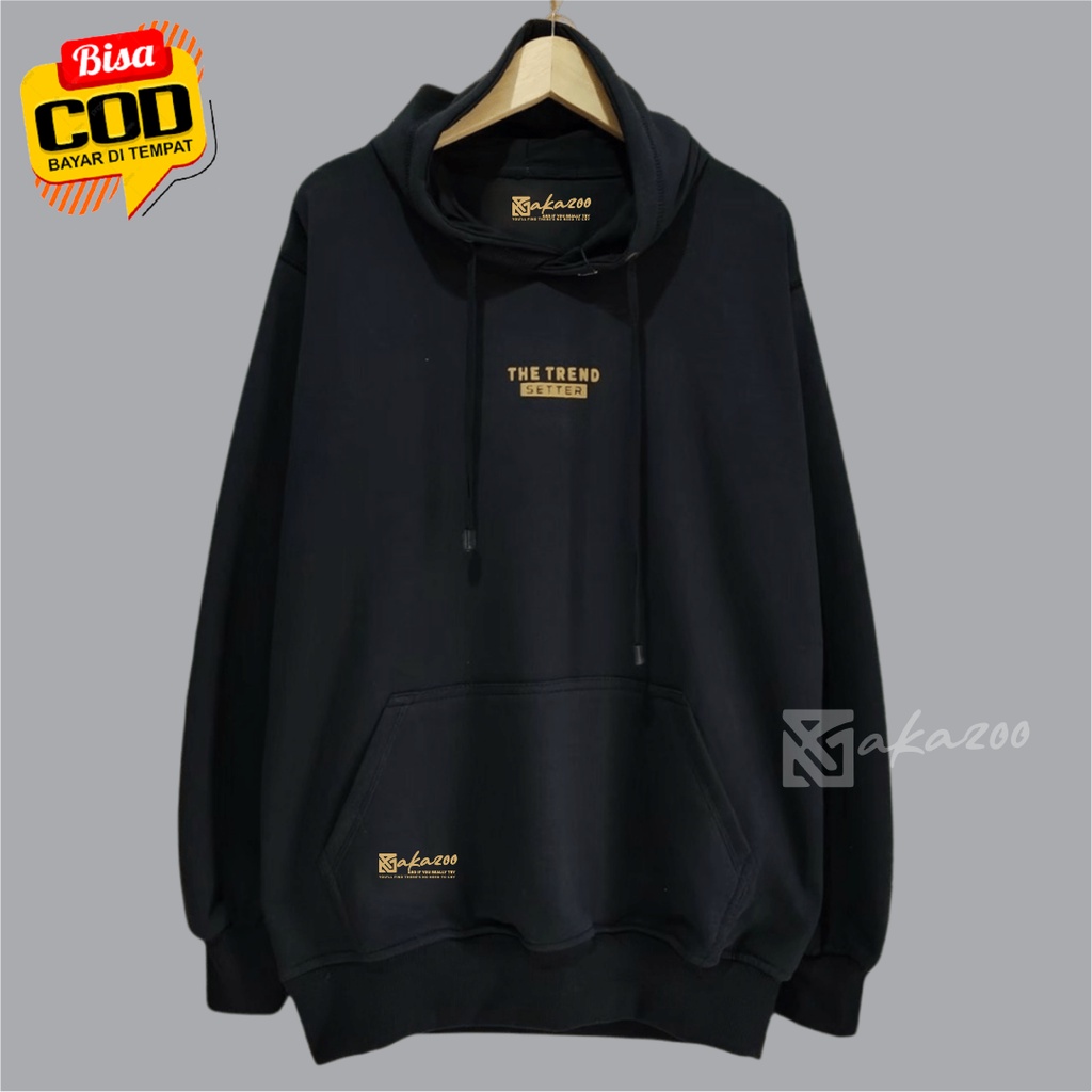 sweater pria distro AKAZOO Sablon  the trend Warna Hitam hoodie oversize hitam the trend jamper hoodie premium m l xl xxl akazoo