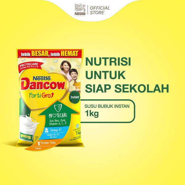 

Nestlé DANCOW FortiGro Susu Bubuk Instan Usia Sekolah Pouch 1 Kg