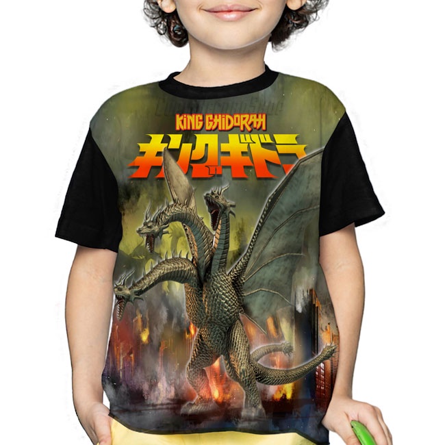 Kaos Ghidorah Baju Anak Laki Laki King Ghidora Monster 3D 10556