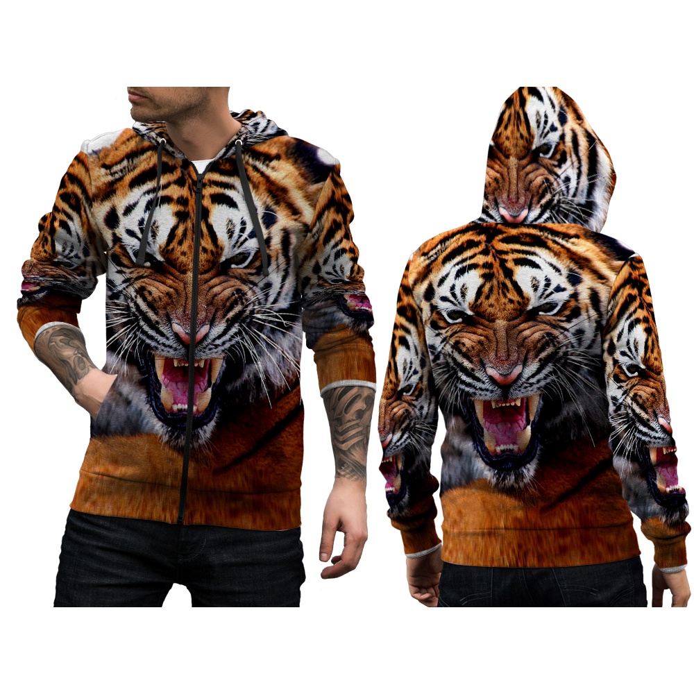 Jaket Harimau macan tiger Custom Fullprint 3D