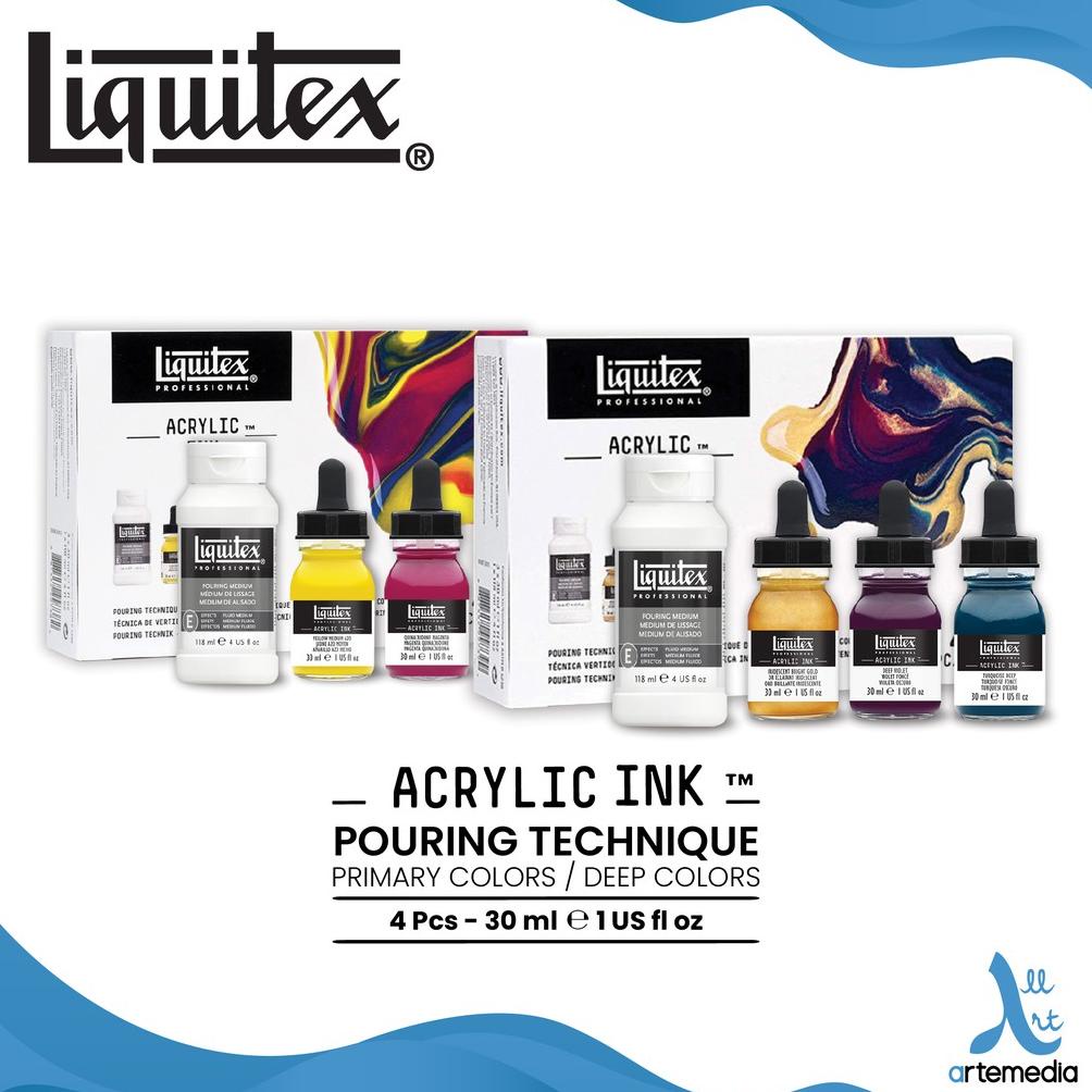 

Cat Akrilik Liquitex Acrylic Ink Pouring Medium Technique Set