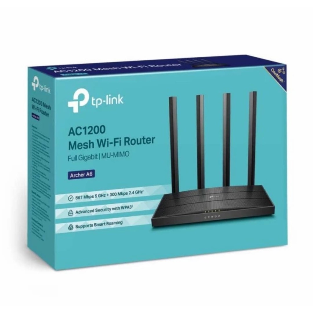 TP-Link Archer A6 AC1200 Wireless MU-MIMO Gigabit Router