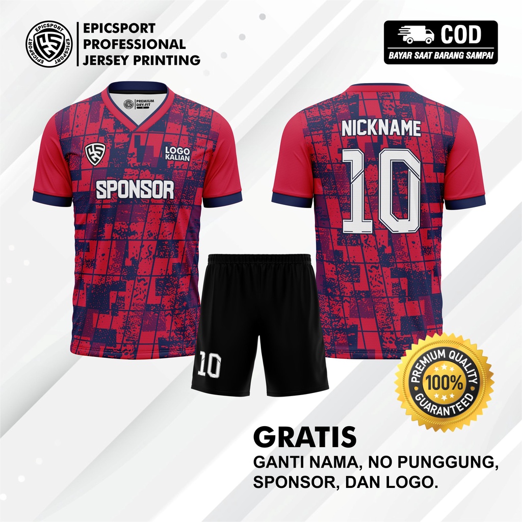 JERSEY FUTSAL SETELAN KEREN FULLPRINTING CUSTOM / JERSEY TEAM BOLA, JERSEY BERKUALITAS MURAH / JERSE