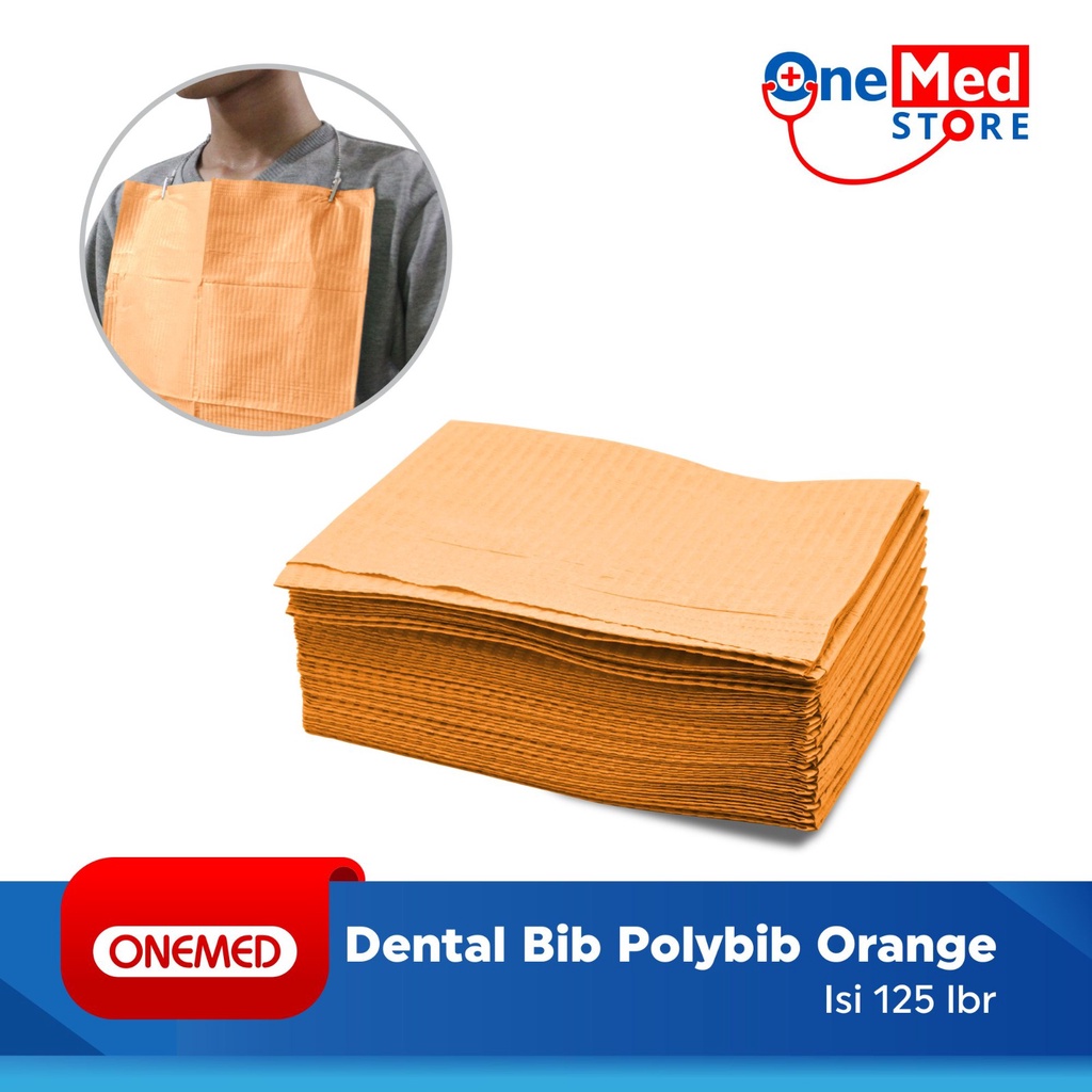 Dental Bib ( Polybib ) pak isi 125 lbr OneMed