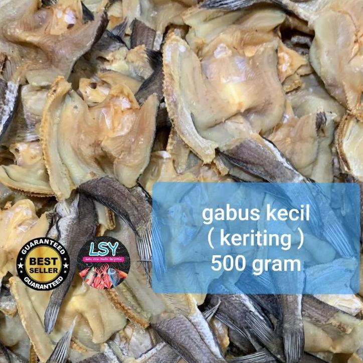 

▲ ikan asin gabus kecil keriting super 500gr ❊