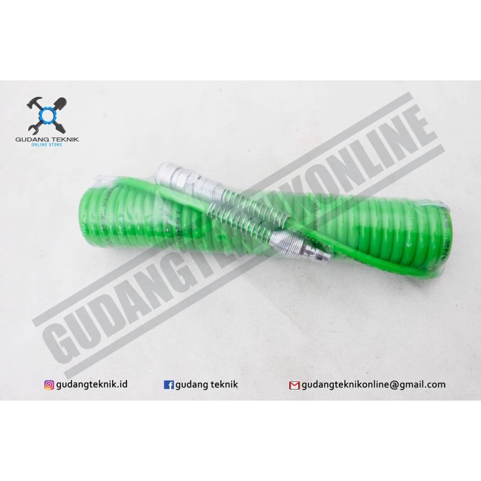 Selang Kompresor Angin Recoil 6 Meter TEKIRO / Recoil Hose Selang Angin Kompressor Spiral 6M TEKIRO