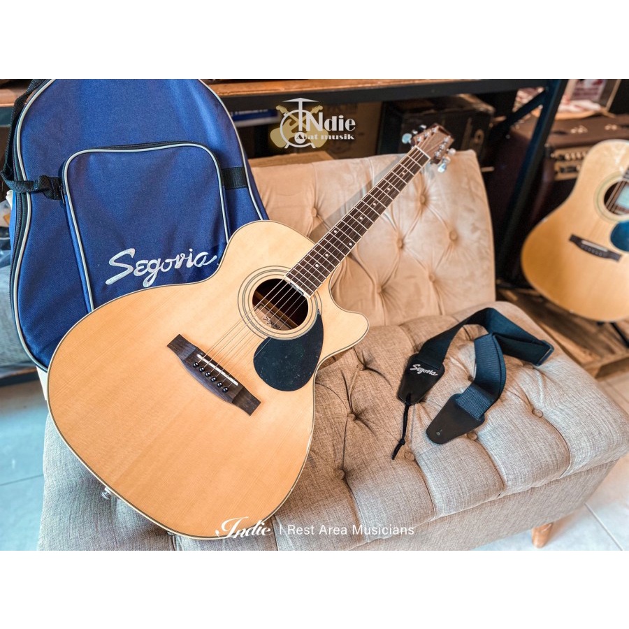 Gitar Akustik Segovia FC 07 GN Preamp Artec FTE l Free Bag dan Strap