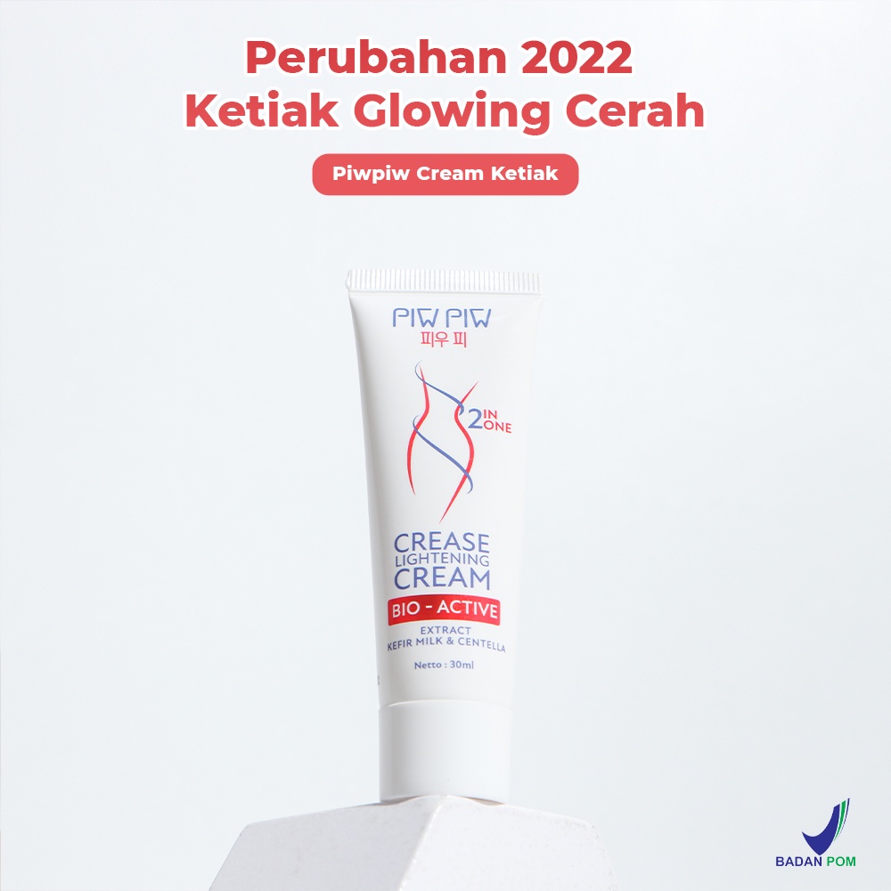 Pemutih Pencerah Ketiak Leher Lutut Sikut Selangkangan Bokong Lipatan Kulit Ampuh Permanen Cepat Piwpiw Armpit Piw Piw Crease Axillary Lightening Cream krim BPOM Luciola