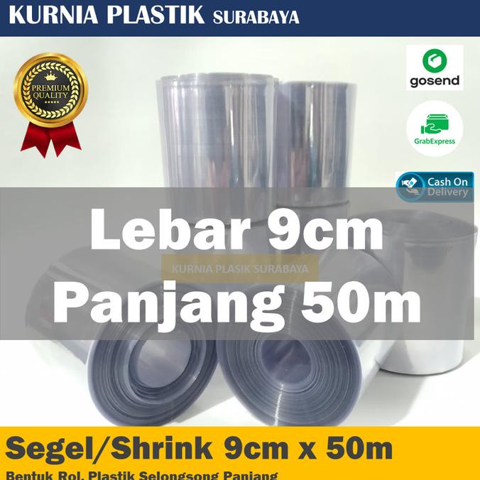 

PLASTIK SEGEL 9cm x 50m SHRINK WRAP (plastik heat shrink) JUAL