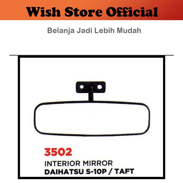 [PCS] Kaca Spion Dalam Kabin Tengah Mirror Interior Daihatsu S10P S 10P Taft / Taft GT