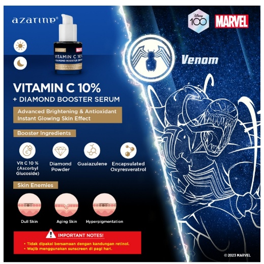 [Azarine x Marvel] Vitamin C 10% + Diamond Booster Serum 20ml