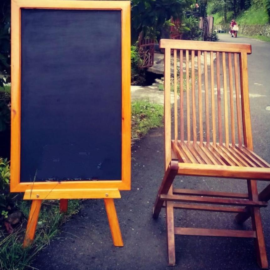 

☜ Blackboard standing 50x80cm Papan tulis kapur standing Papan Tulis Standing ➻