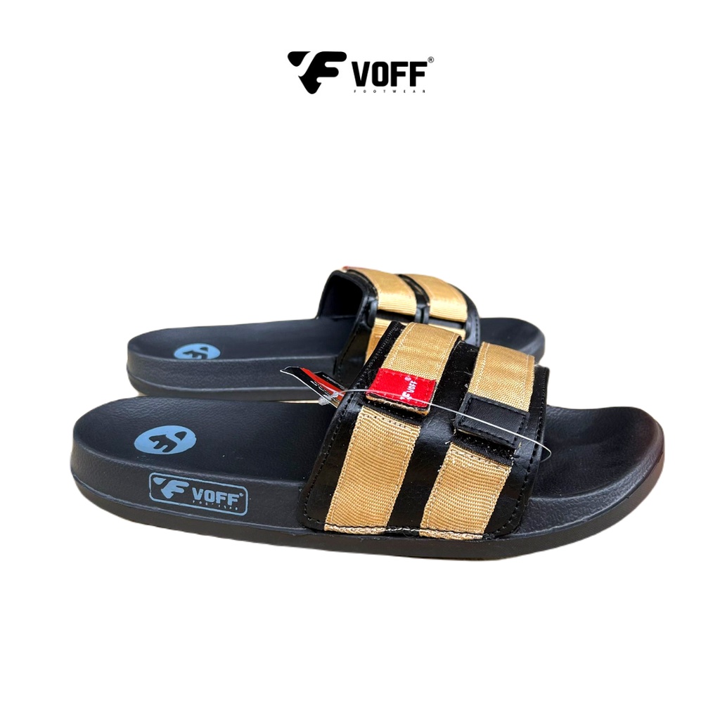 Voff Official Store - Giza Black x Gold | Slippers | Sandal Unisex