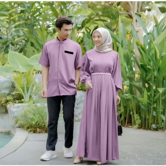 COUPLE RELINE PARTY DRESS / BAJU KONDANGAN COUPLE TERBARU / CP Reline / GAMIS DAN KEMEJA NIKAHAN SET / PAKAIAN COUPLE PASANGAN CP RELINE SHAKILA PREMIUM