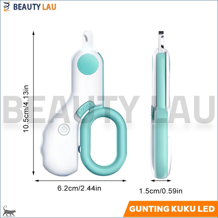 GUNTING KUKU KUCING LED TANPA SAKIT CAT PET NAIL CLIPPER PREMIUM PEMOTONG KUKU KUCING