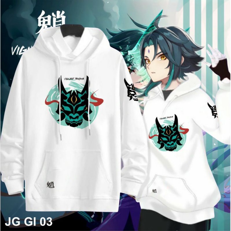 Jaket Hoodie Game Genshin Impact Cosplay Xiao