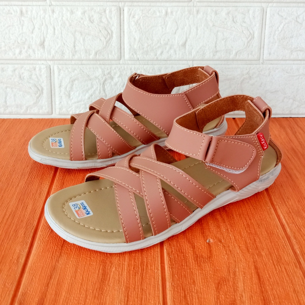 Sandal Wanita Let Wedges Kenzi Fz Hak 2cm Size 37-40