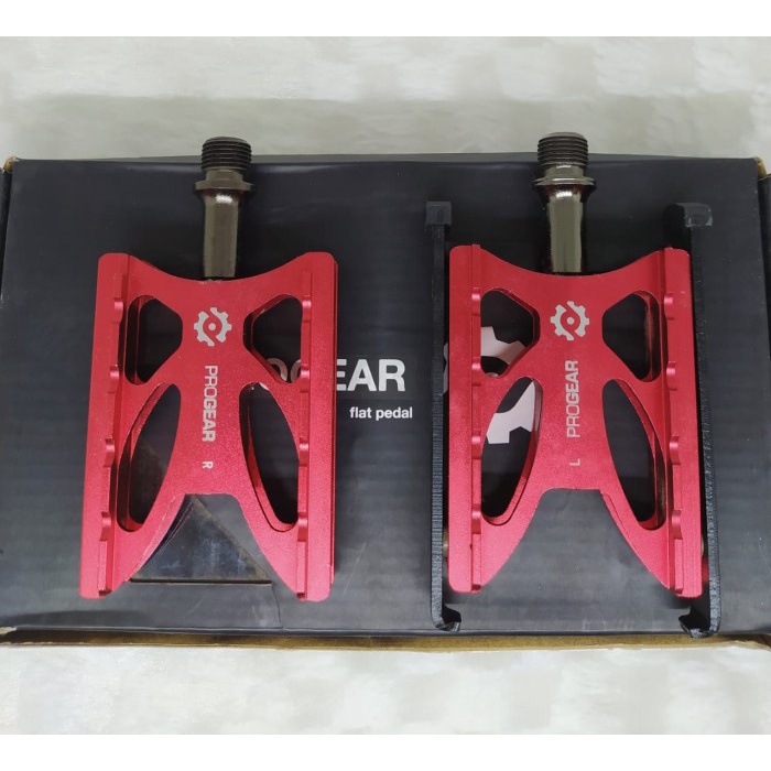 Progear Pedal Model PG-ST029 Bearing Black dan Red Axle || RED