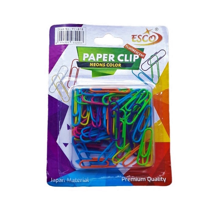 

Paper Clip Neons Color Esco / Paper Clip Warna Neon / Paper Clips Neon / Paper Clip Warna Warni / Klip Kertas / Klip Penjepit Kertas Warna