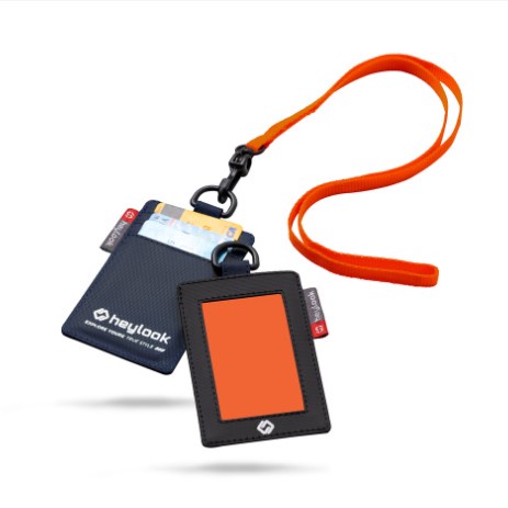 Lanyard Simple Hanging wallet Multifungsi Tas Kalung Leher Pria Wanita -  HITAM