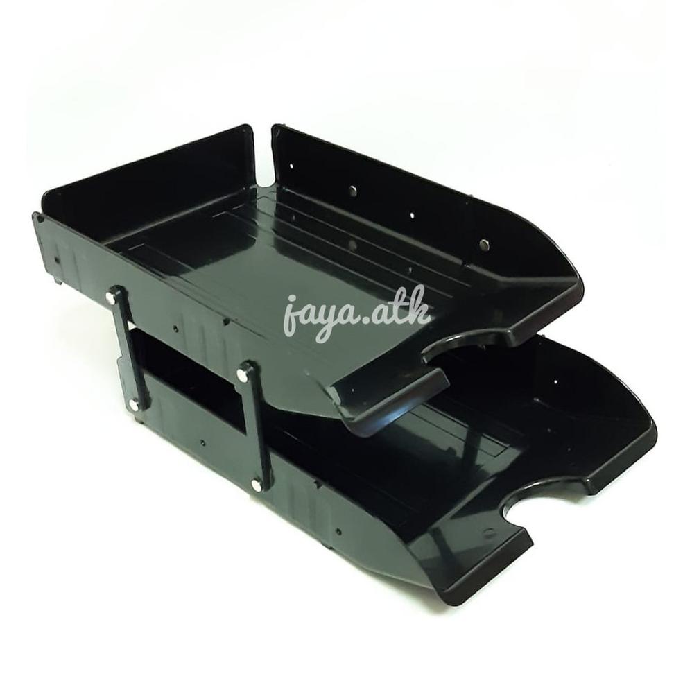 LETTER TRAY RAK KERTAS BAK SURAT RAK SUSUN KERTAS 2 SUSUN PLASTIK ELEVATED TRAY LACI SUSUN FOLIO .