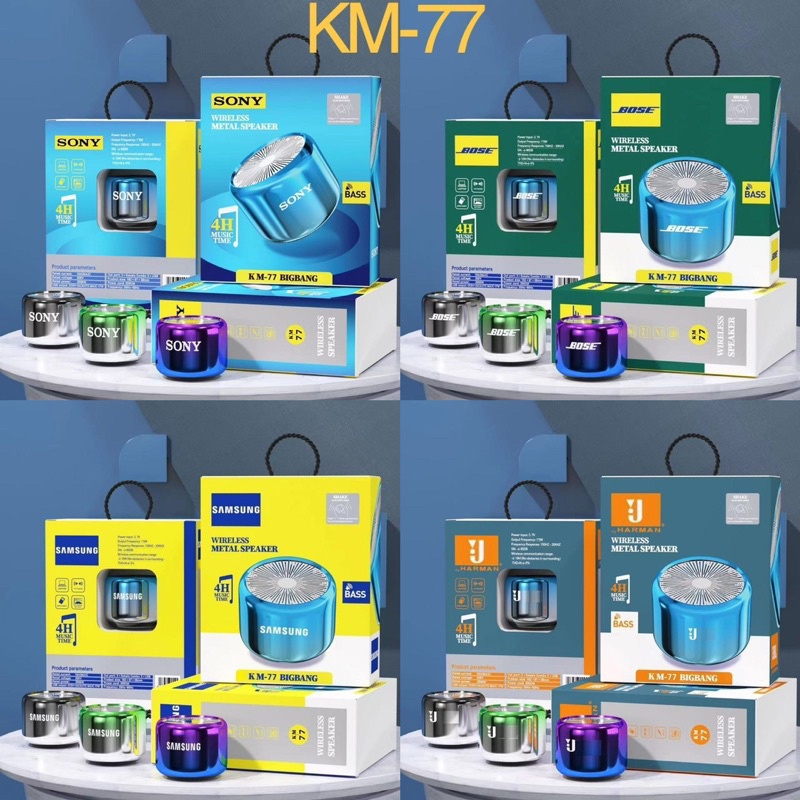 Speaker Bluetooth Mini Besi KM-66 KM-77 KM-88 •SAM •J •BOSS •SONNY BY SMOLL