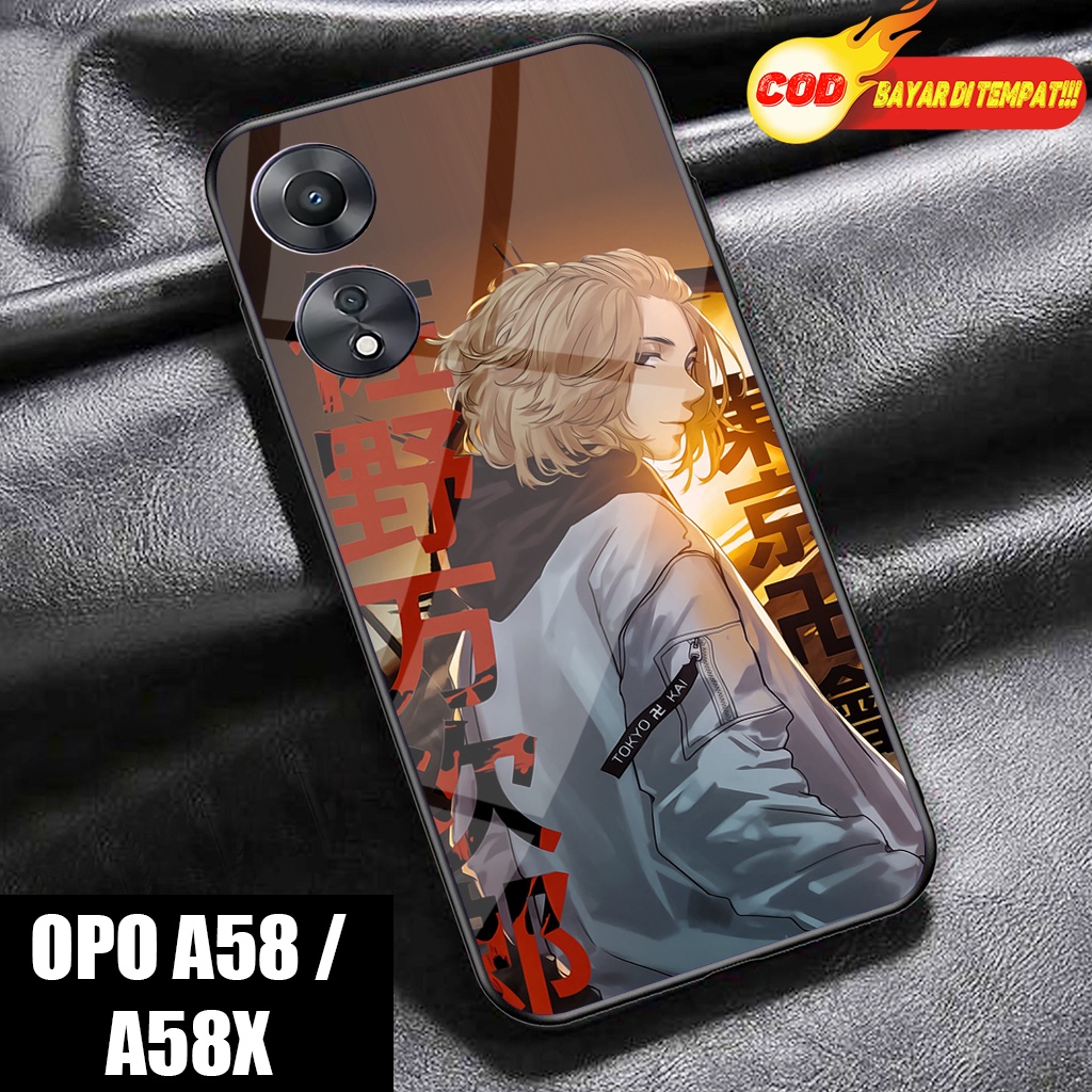 Case Glosy OPPO A58 5G - MIKEY -Hardcase Glossy 2D -OPPO A58X- Silikon OPO A78 -Softcase OPO A95- Ke