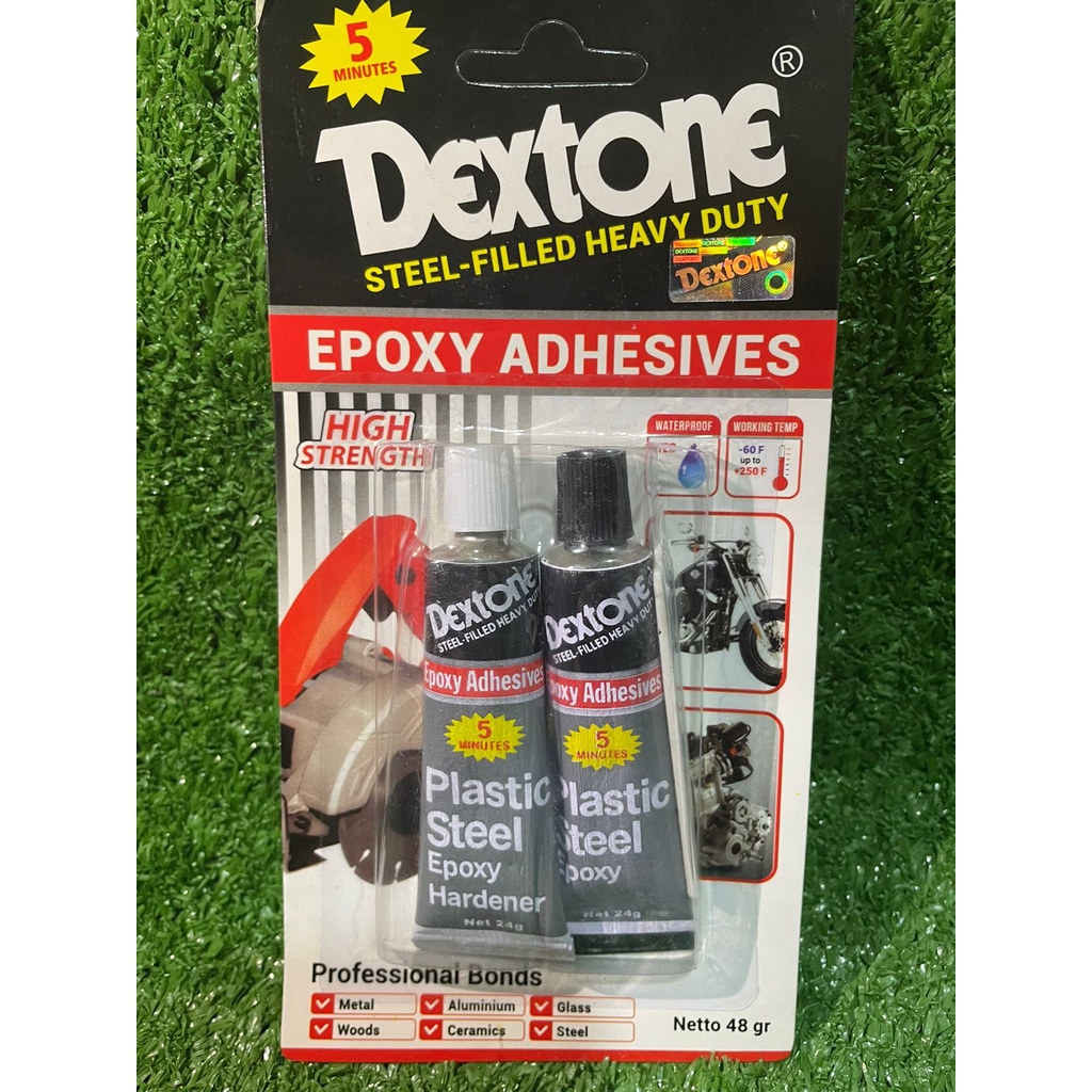 

LEM BESI DEXTONE 5MENIT HEAVY DUTY PLASTIC STEEL EPOXY
