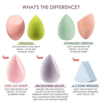 NIK - FOCALLURE Beauty Blender Series FA136 | Make Up Sponge | Alat Make Up | OFT Makeup Bebas Latex Foundation blender