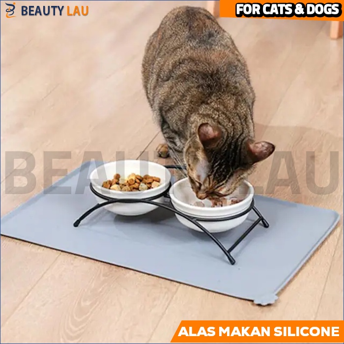 ALAS TATAKAN TEMPAT MAKAN KUCING ANJING SILIKON SILICONE ANTI SLIP WATERPROOF PET FOOD MAT DOG CAT FEEDING MAT