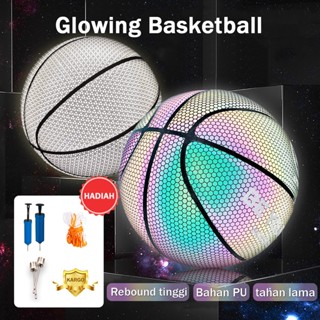 Glowing Basketball  BOLA BASKET GLOWING GUARD BOLA WHITE GLOW BOLA SINAR Basketball - White Glow Size 7