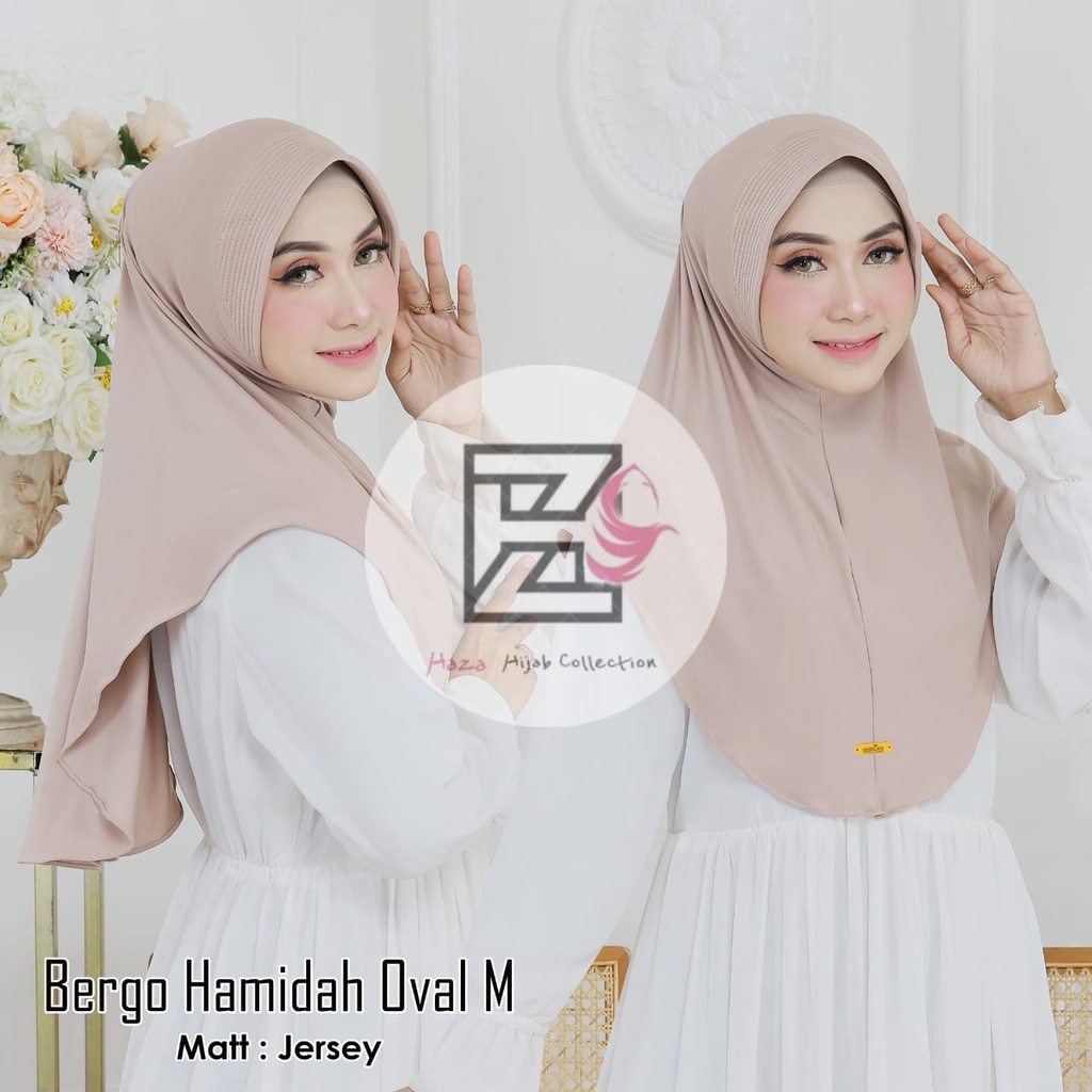 Bergo Hamidah / Hijab Instan Oval / Hijab Bergo Jersey Pinguin