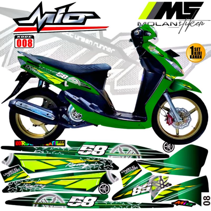 Decal Sticker Striping Variasi Mio Sporty /Mio Smile /Mio Karbu /Mio Lama lMio Old /Mio 115 2004-201