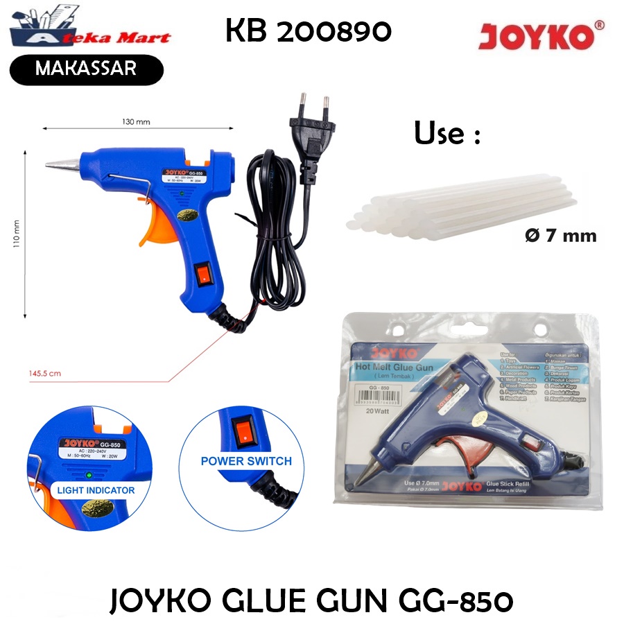 

JOYKO GLUE GUN KECIL GG-850 ALAT TEMBAK LEM