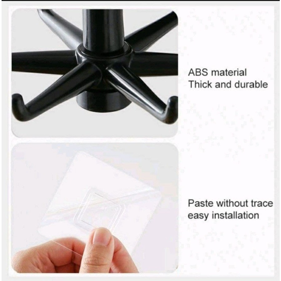 Gantungan Alat Masak Dapur gantungan sutil serbaguna Kitchen Rak Hook Putar Tempat Sutil Gantungan K