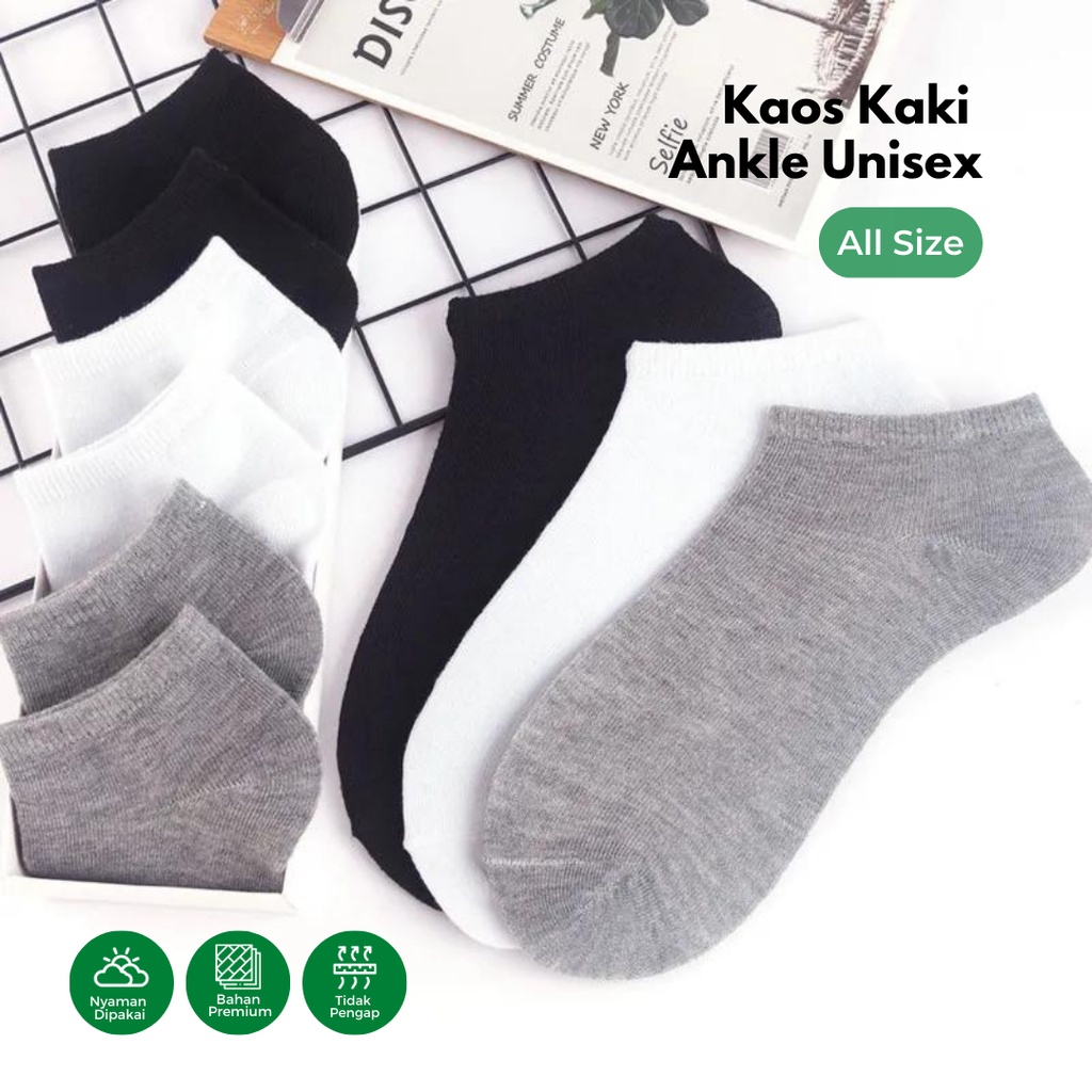 KAKI POLOS SEMATA KAKI BISA COD Kaos Kaki Ankle Kaos Kaki Cute Motif polos