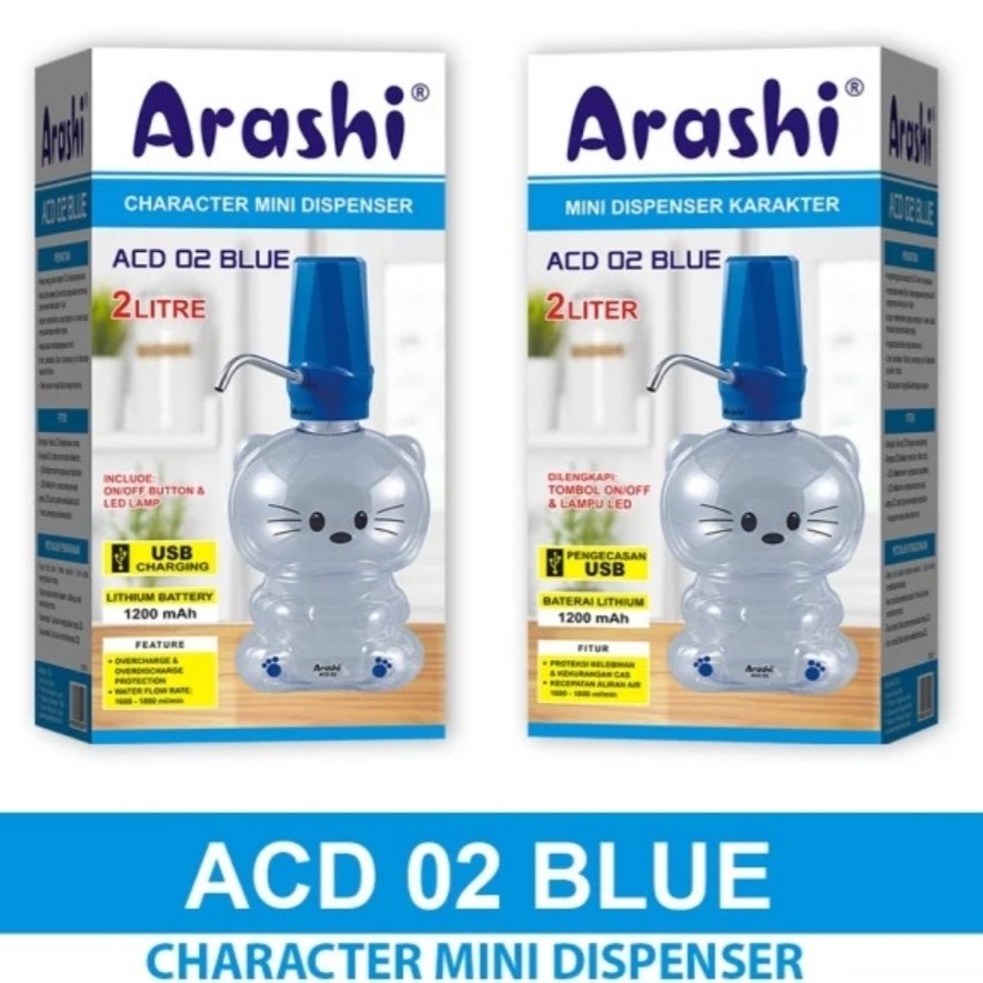 Dispenser Mini Portable Arashi ACD 02 Karakter / Galon Air Kecil 2L