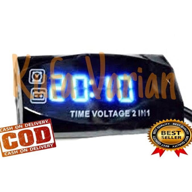 -| JAM DIGITAL VOLTMETER 2 IN 1 LED MOTOR / VOLTMETER + JAM DIGITAL