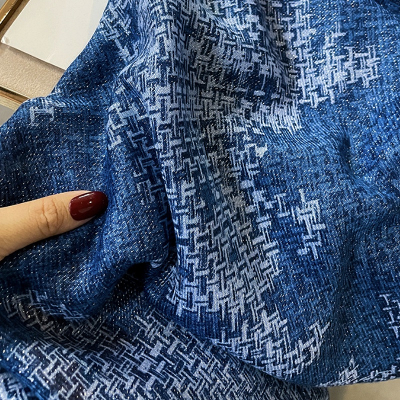 Syal &quot;Vemi&quot; Motif Mewah, bahan Katun Linen HIGH GRADE