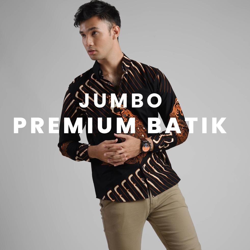 PALING LARIS DGM Fashion Kemeja Batik Pria Lengan Panjang big size Kemeja batik jumbo kemeja batik b