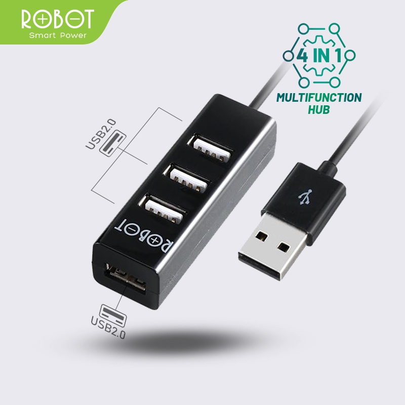 ROBOT H140-80 4 Ports USB HUB 80cm - Garansi Resmi 1 Tahun