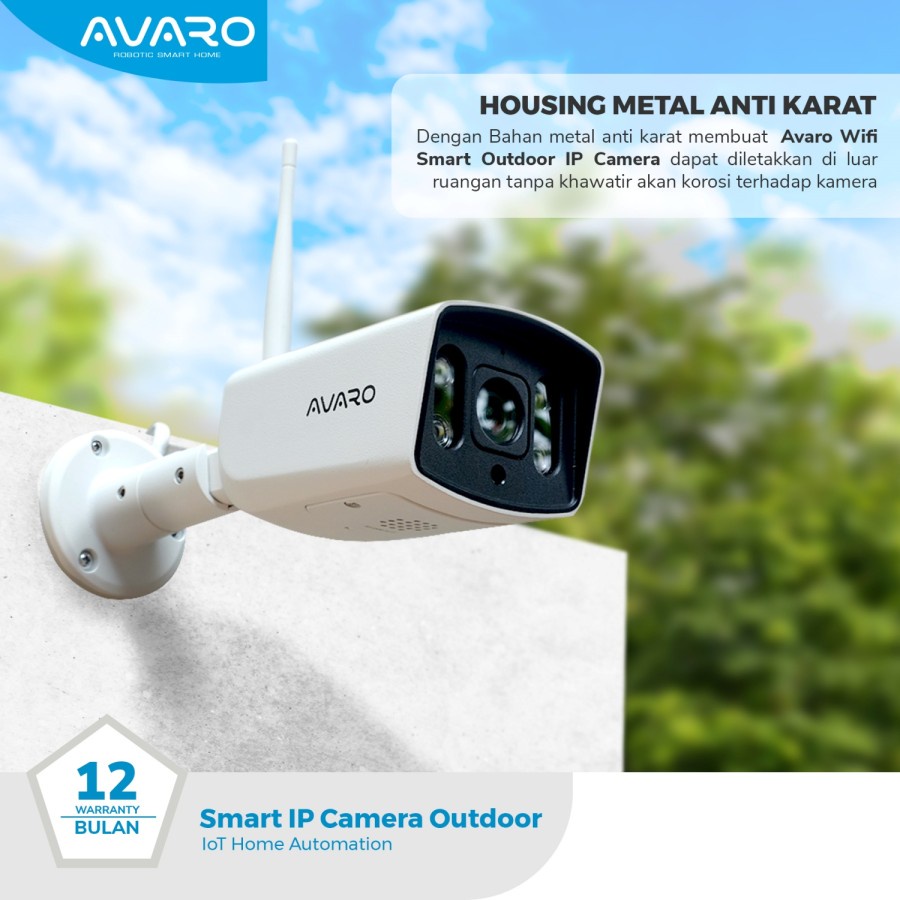 Avaro CT03 IP Camera CCTV Wifi Smart 4MP Color Nighvision Outdoor