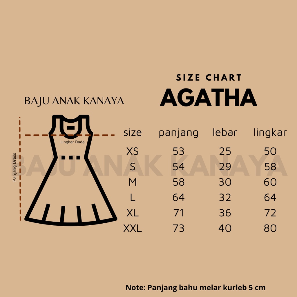 1-6TH DRESS ANAK AGATHA BAJU ANAK PEREMPUAN