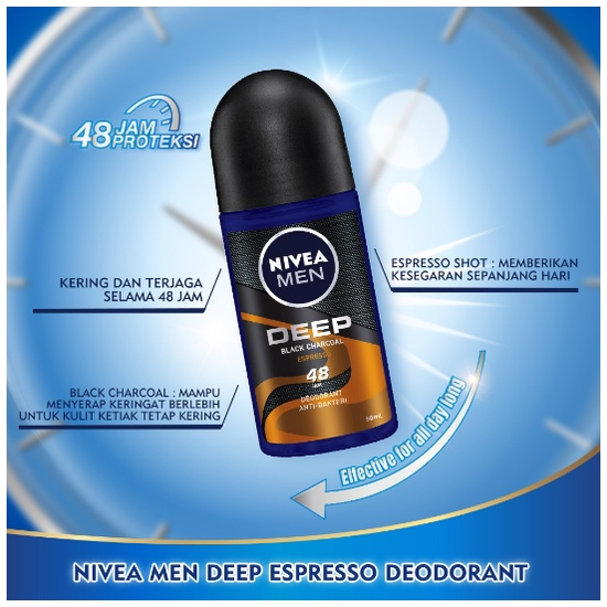 NIVEA Deodorant Roll On MEN SERIES - 50ML