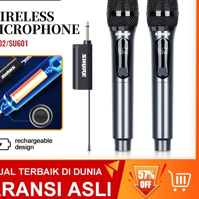 ✱ SHURE SU601/SU602 mikrofon nirkabel isi ulang mikrofon genggam penyebaran UHF Pasang dan mainkan P